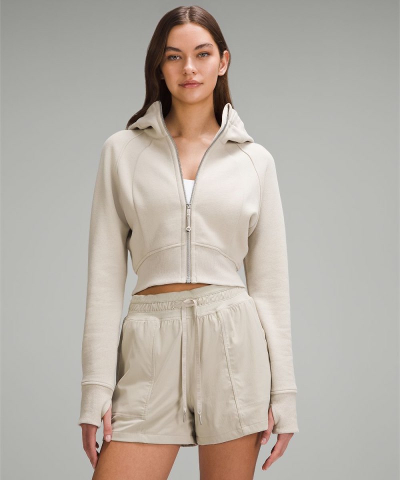 Lululemon | Women's Scuba Full-Zip Cropped Hoodie Mojave Tan