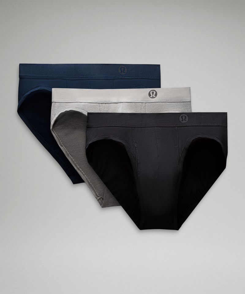 Lululemon | Men's Always In Motion Brief with Fly 3 Pack Black /