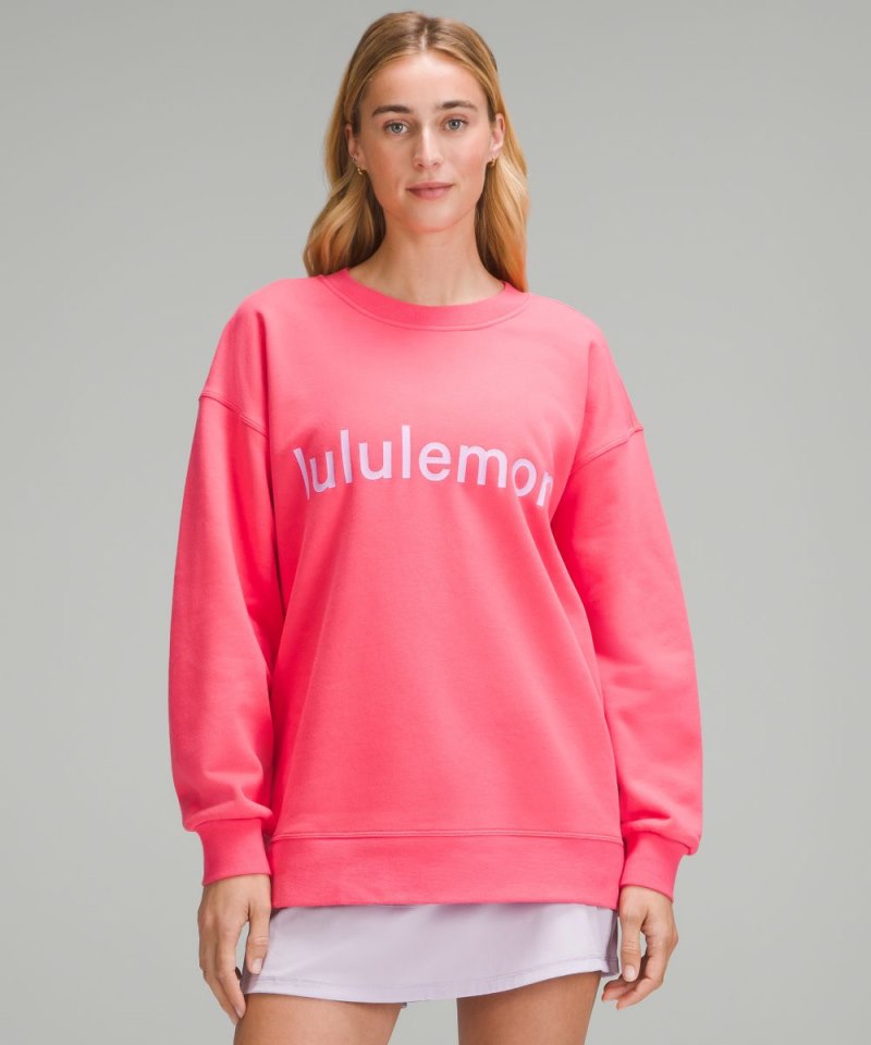 Lululemon | Women's Perfectly Oversized Crew Graphic Glaze Pink