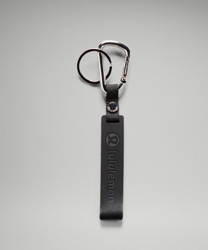 Lululemon | Men's Silicone Keychain Black / Silver