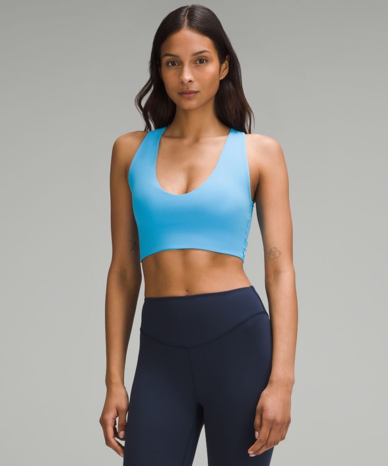 Lululemon | Women's Bend This Scoop and Cross Bra Light Support, A-C Cups Kayak Blue Light