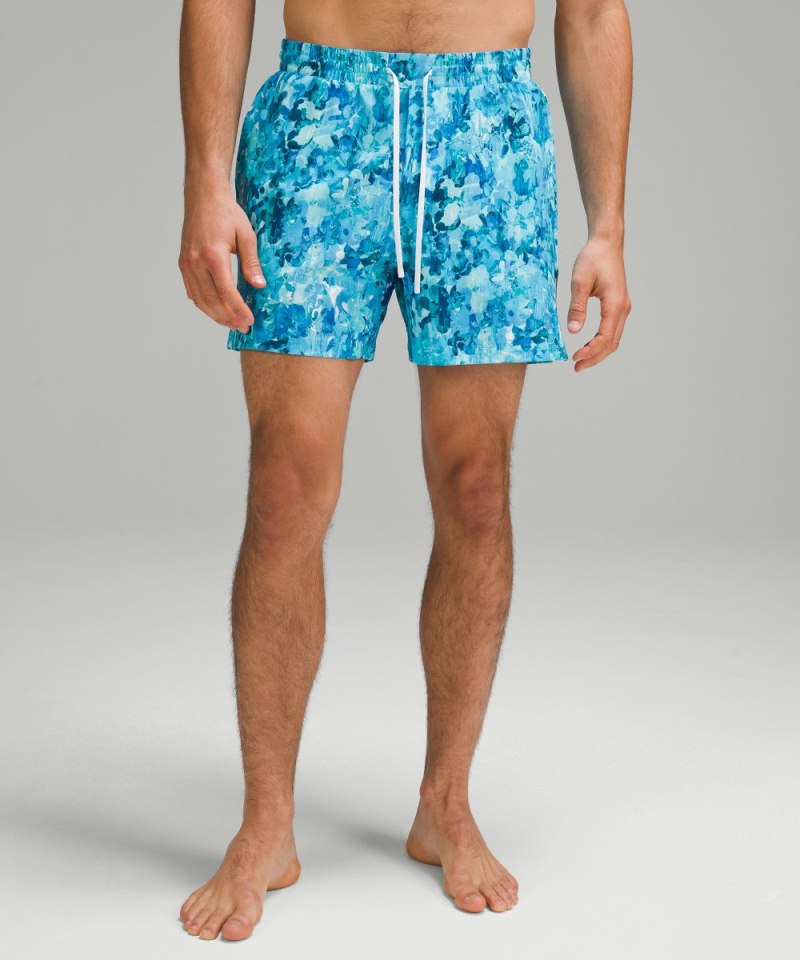 Lululemon | Men's Pool Short 5"L Linerless Flower Glide Max Blue