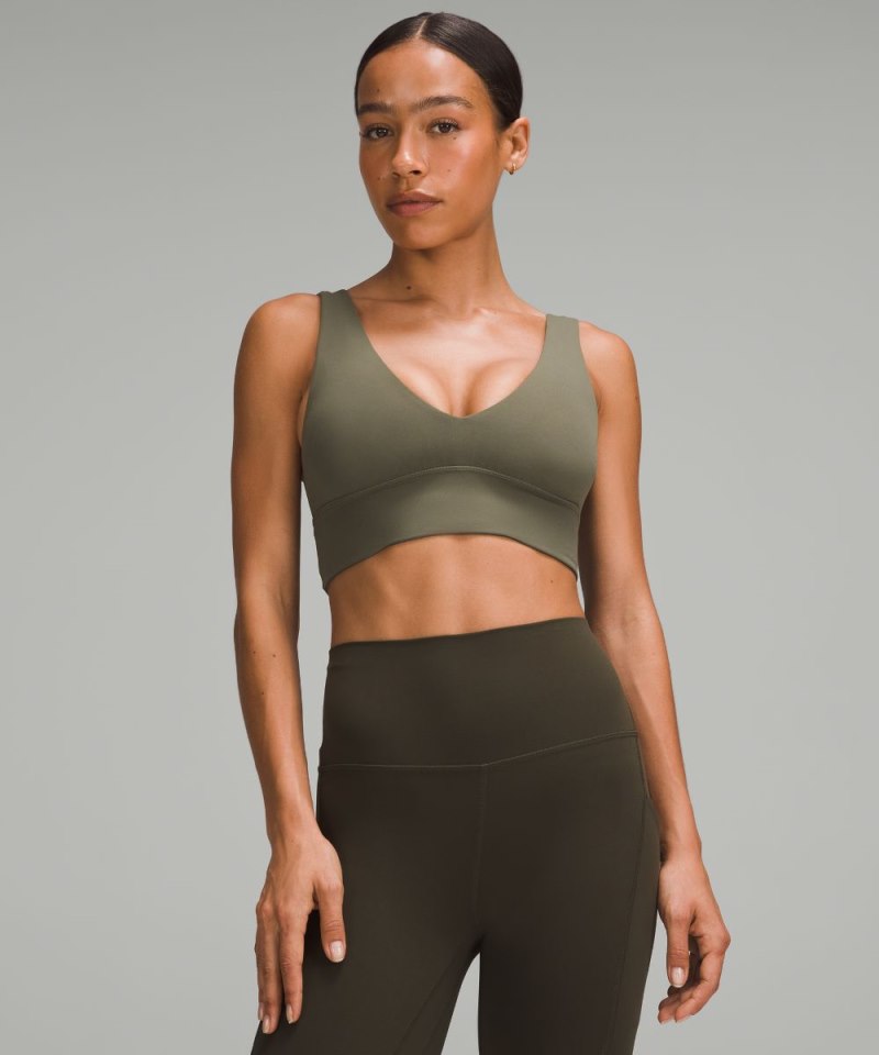 Lululemon | Women's Align V-Neck Bra Light Support, C / D Cup Army Green