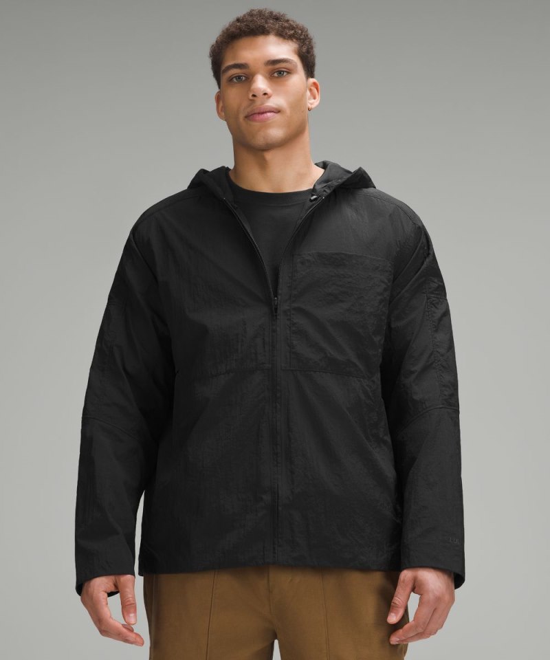 Lululemon | Men's Textured Full-Zip Hooded Jacket Black