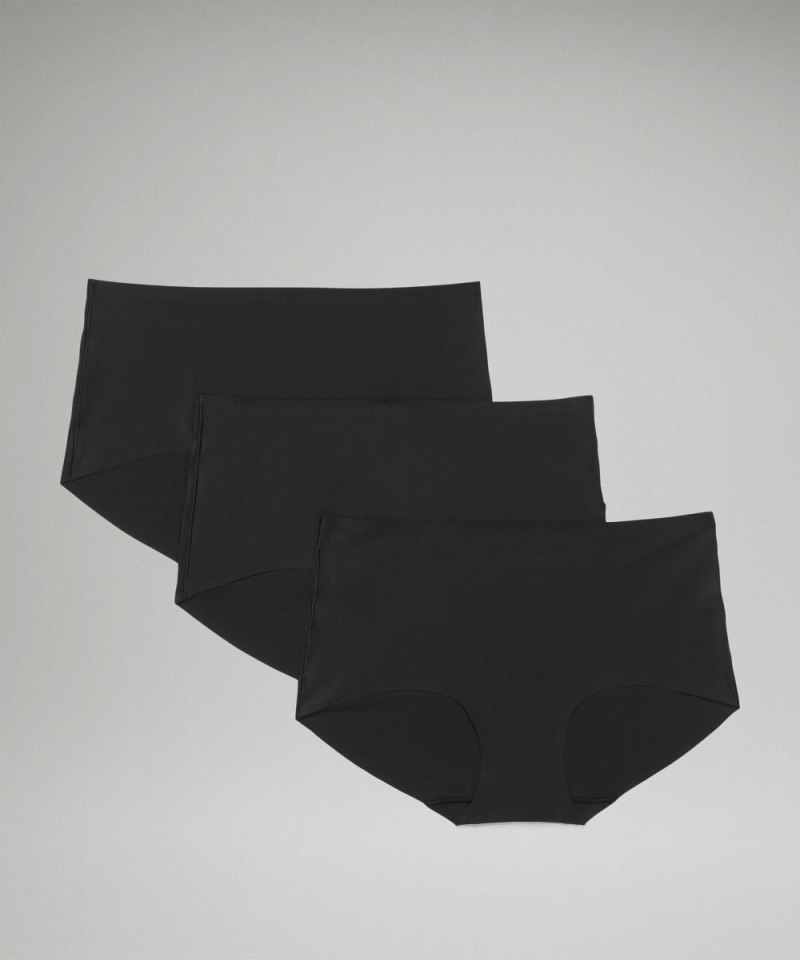 Lululemon | Women's InvisiWear Mid-Rise Boyshort Underwear 3 Pack Black