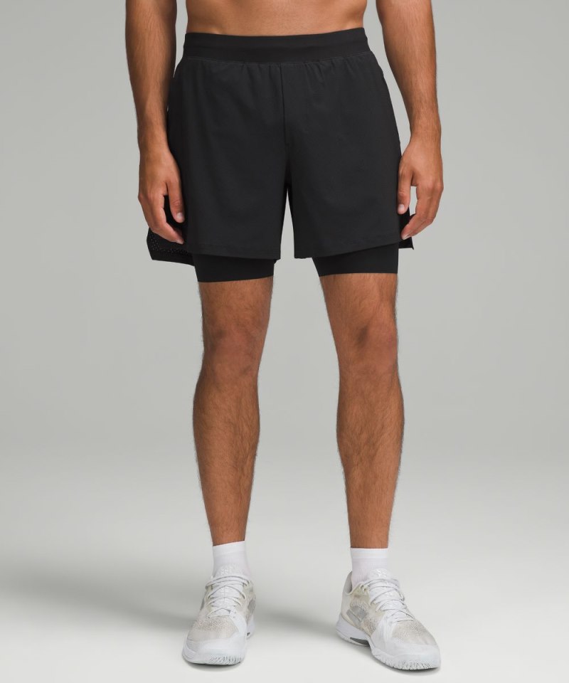 Lululemon | Men's Vented Tennis Short 6"L Black