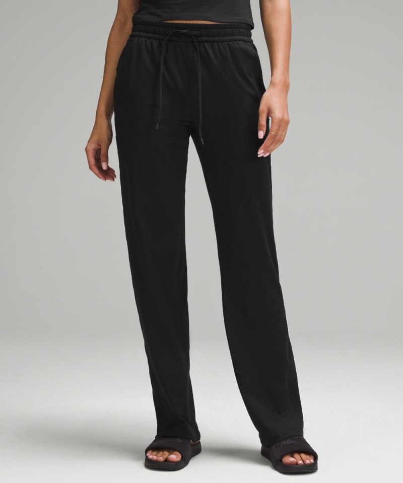 Lululemon | Women's Soft Jersey Straight-Leg Mid-Rise Pant Regular Black