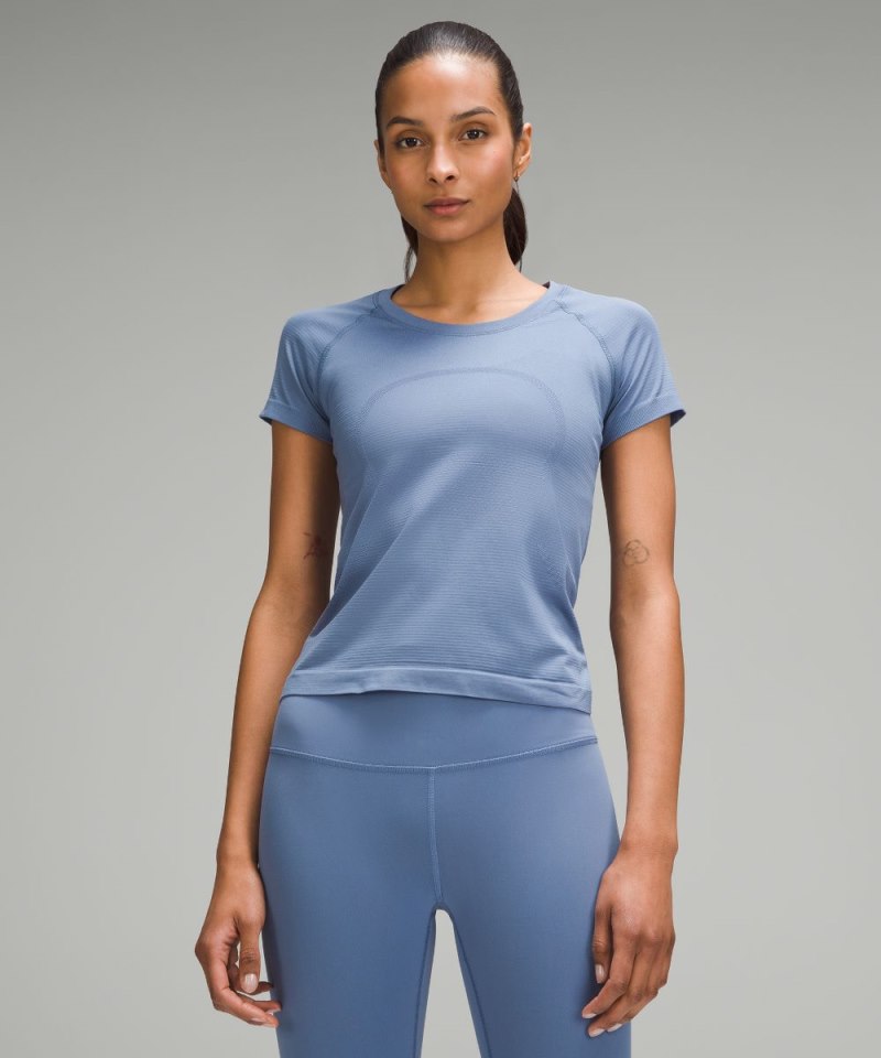 Lululemon | Women's Swiftly Tech Short-Sleeve Shirt 2.0 Waist Length Oasis Blue / Oasis Blue