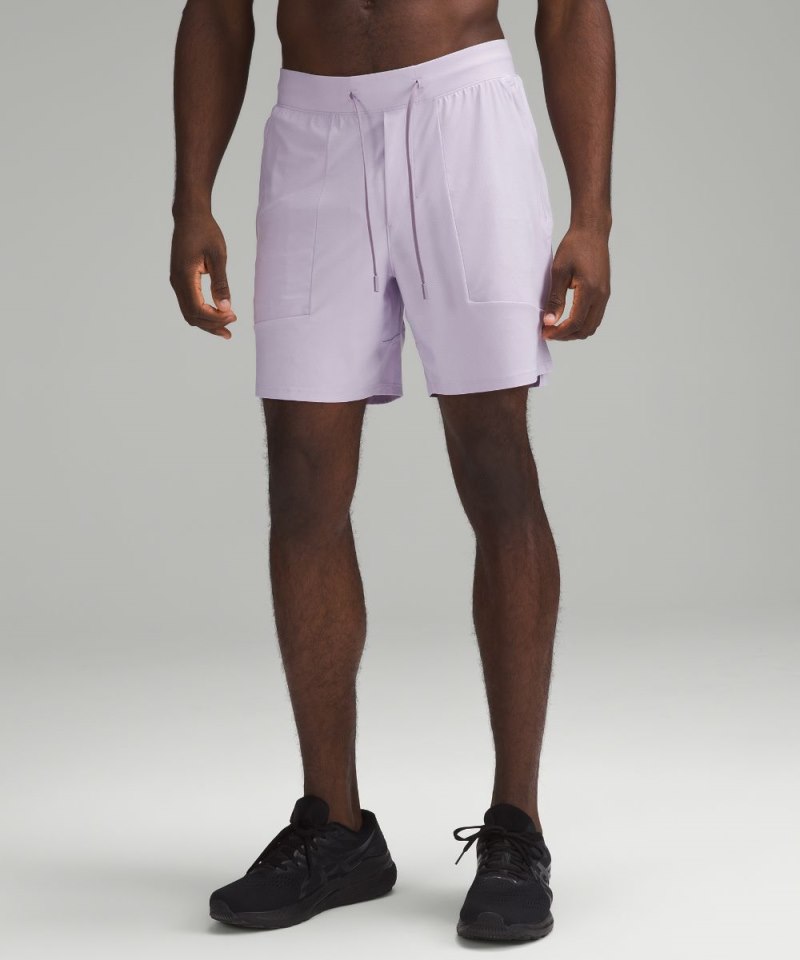 Lululemon | Men's License to Train Linerless Short 7"L Pique Lilac Ether