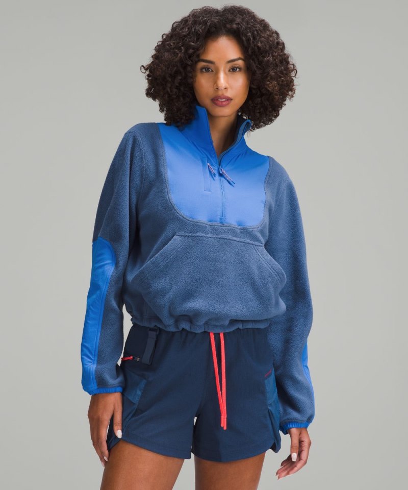 Lululemon | Women's Fleece + Ripstop Hiking Pullover Pitch Blue