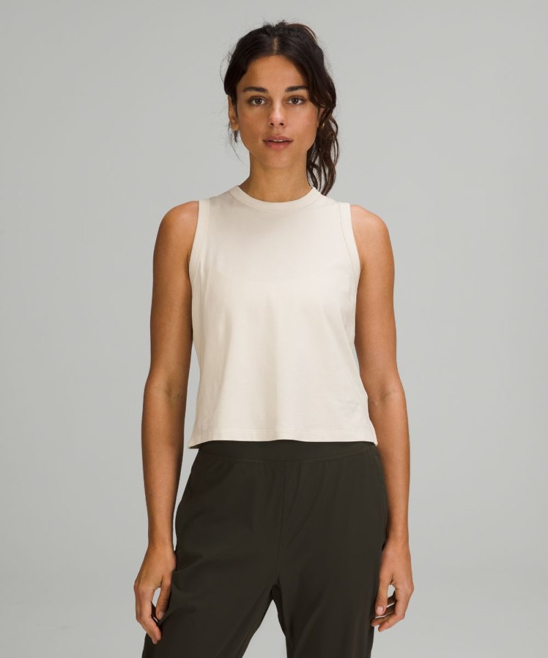 Lululemon | Women's Classic-Fit Cotton-Blend Tank Top White Opal