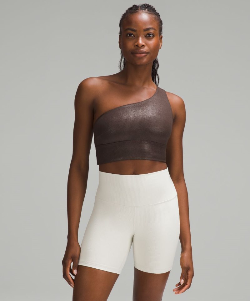 Lululemon | Women's Align Asymmetrical Ribbed Bra Light Support C / D Cup Shine Espresso (not available)