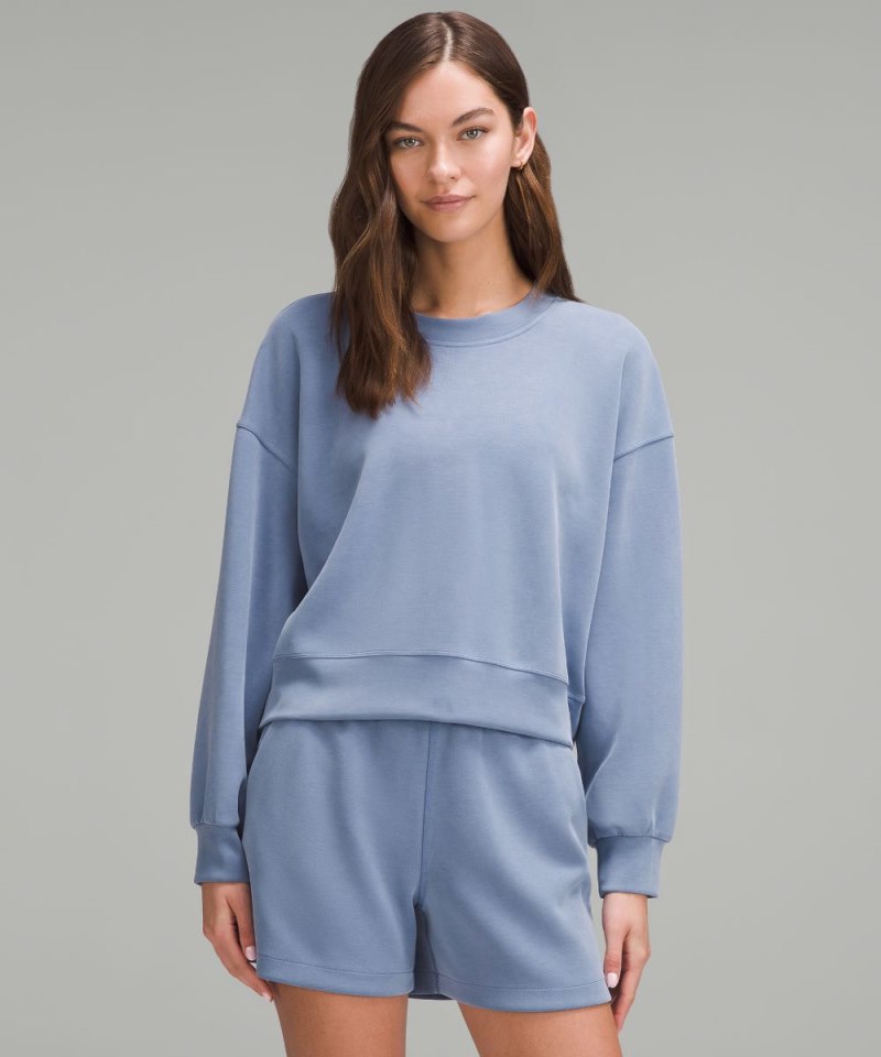 Lululemon | Women's Softstreme Perfectly Oversized Cropped Crew Oasis Blue