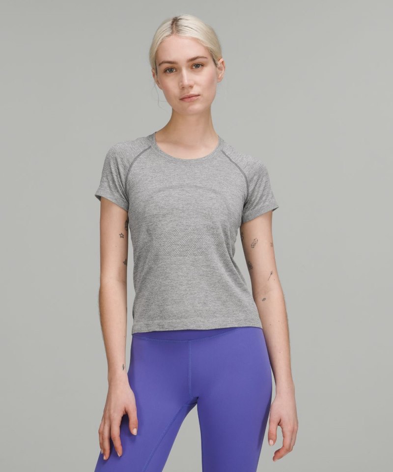 Lululemon | Women's Swiftly Tech Short-Sleeve Shirt 2.0 Waist Length Slate / White