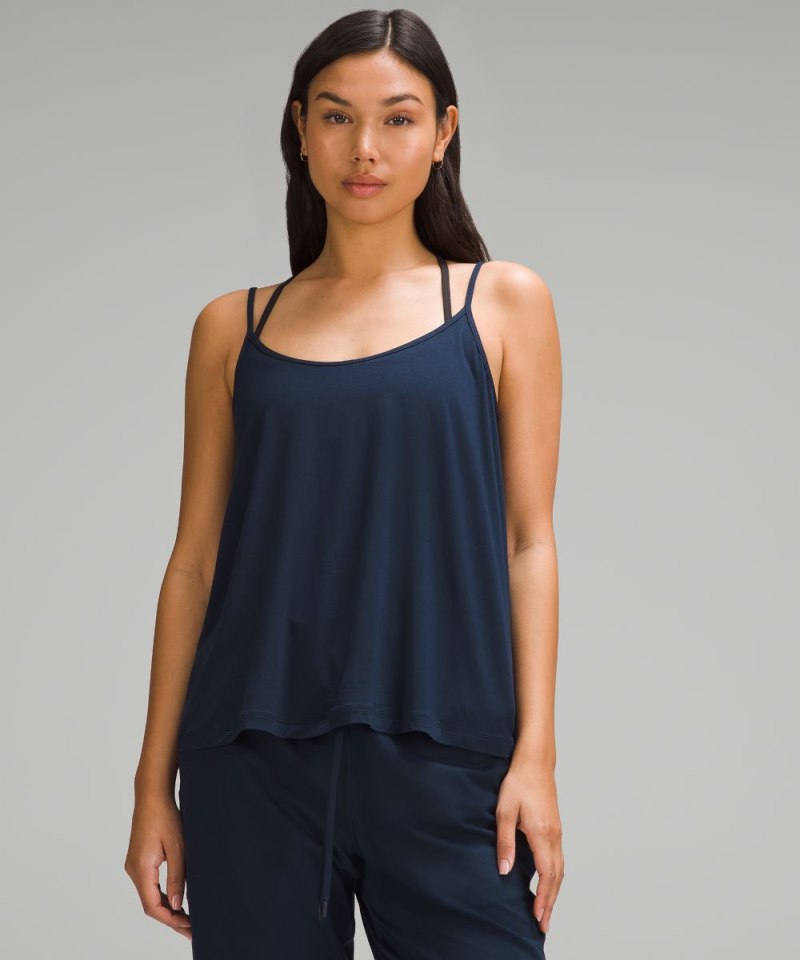 Lululemon | Women's Modal Silk-Blend Spaghetti Strap Tank Top True Navy