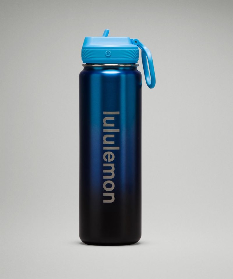 Lululemon | Women's Back to Life Sport Bottle 24oz Straw Lid Kayak Blue Light / Oasis Blue / Black