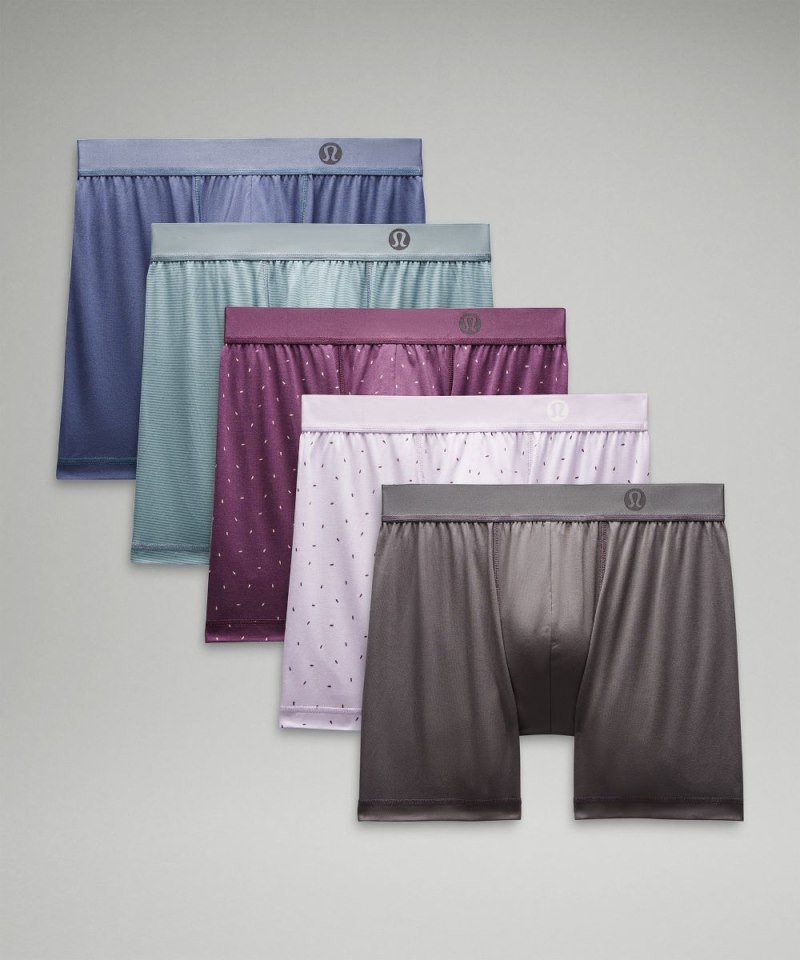 Lululemon | Men's Always In Motion Boxer 5"L 5 Pack Traverse Gre