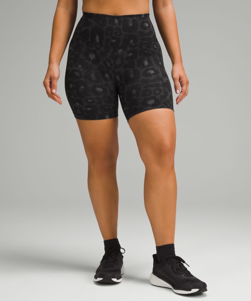 Lululemon | Women's Wunder Train Contour Fit High-Rise Short 6"L Spray Leopard Black Multi (not available)