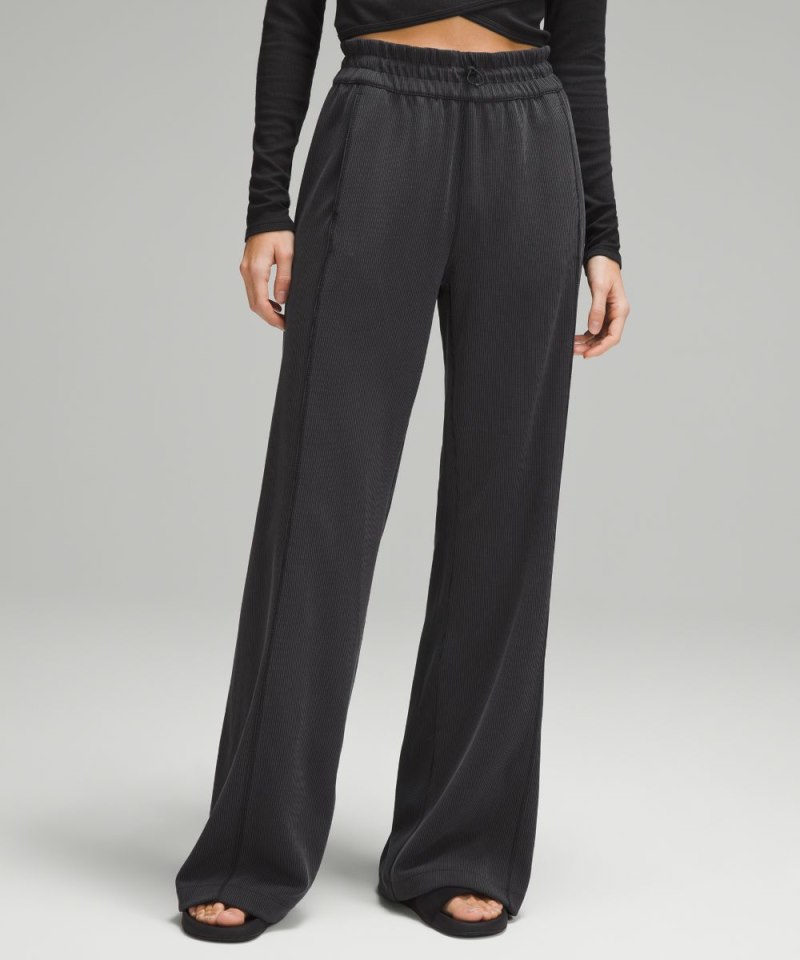 Lululemon | Women's Ribbed Softstreme Mid-Rise Pant 32"L Black