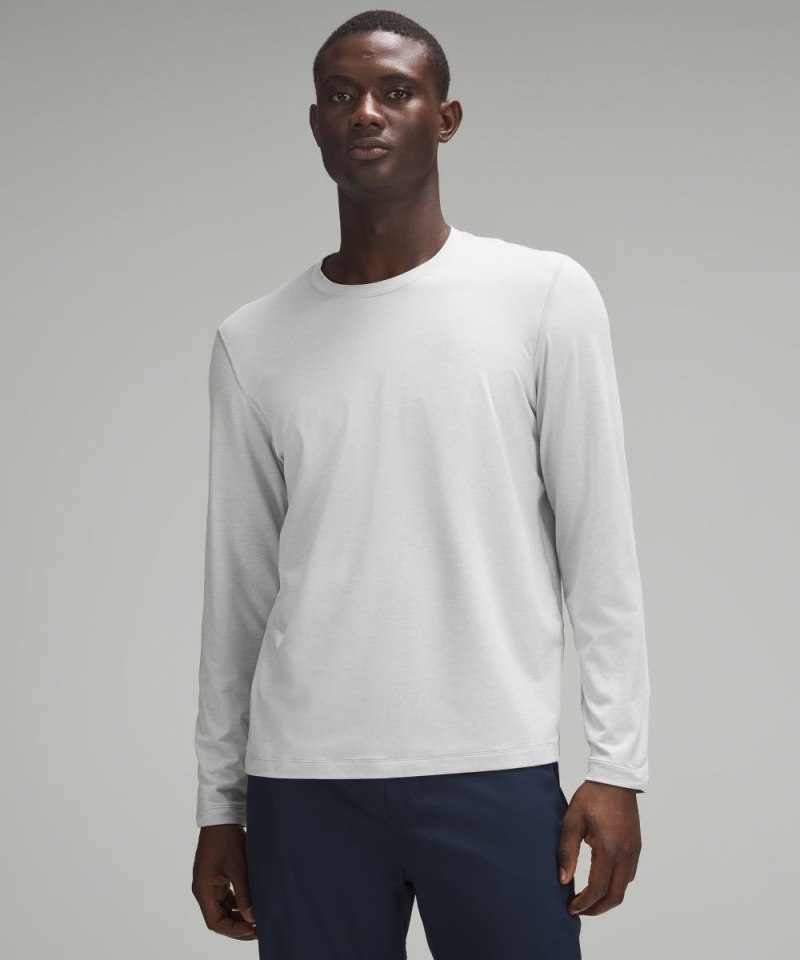 Lululemon | Men's Soft Jersey Long-Sleeve Shirt Heathered Vapor / Heathered Silver Drop