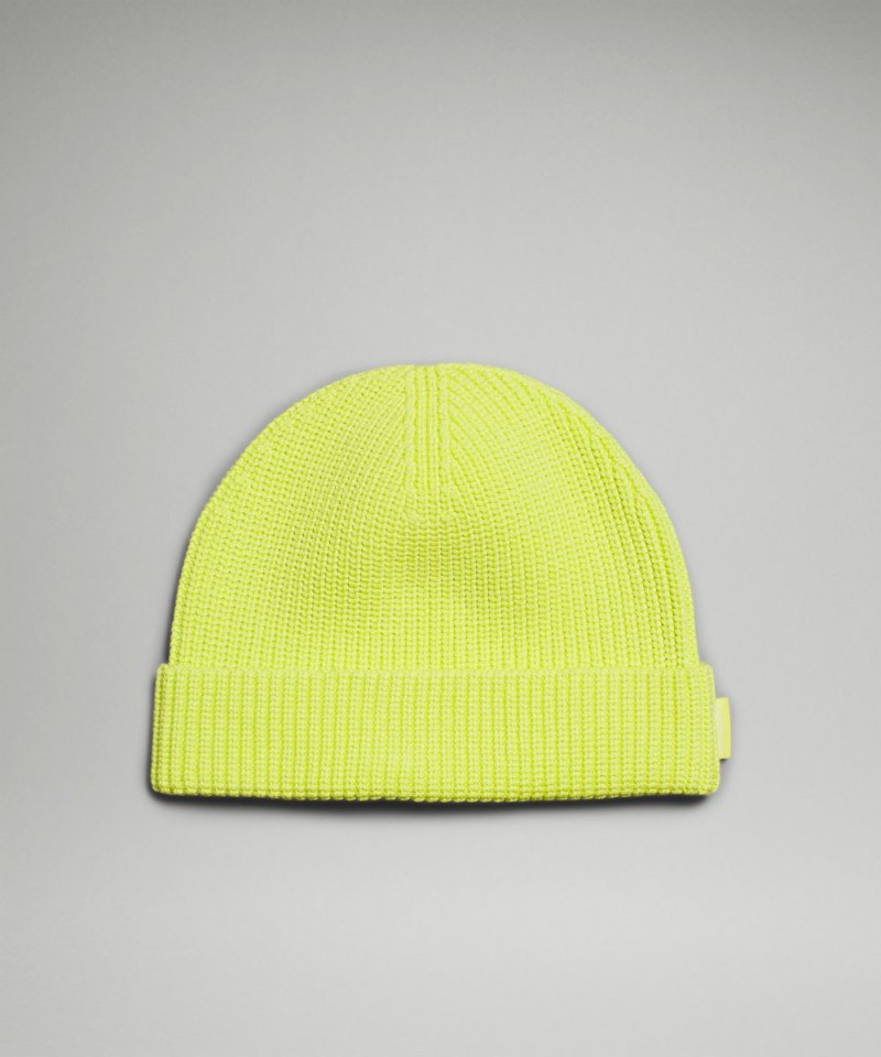 Lululemon | Men's Close-Fit Cotton-Blend Ribbed Beanie Electric Lemon