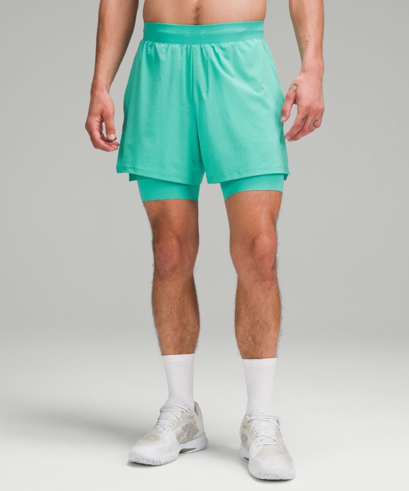 Lululemon | Men's Vented Tennis Short 6"L Paradise Green