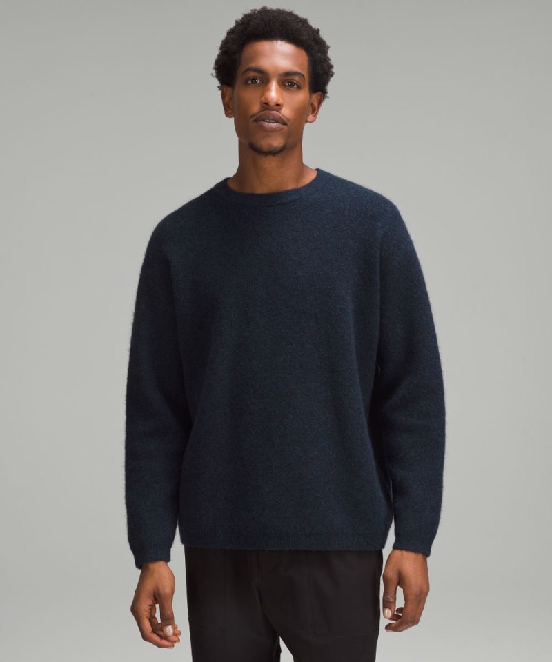 Lululemon | Men's Alpaca Wool-Blend Crewneck Sweater Heathered True Navy