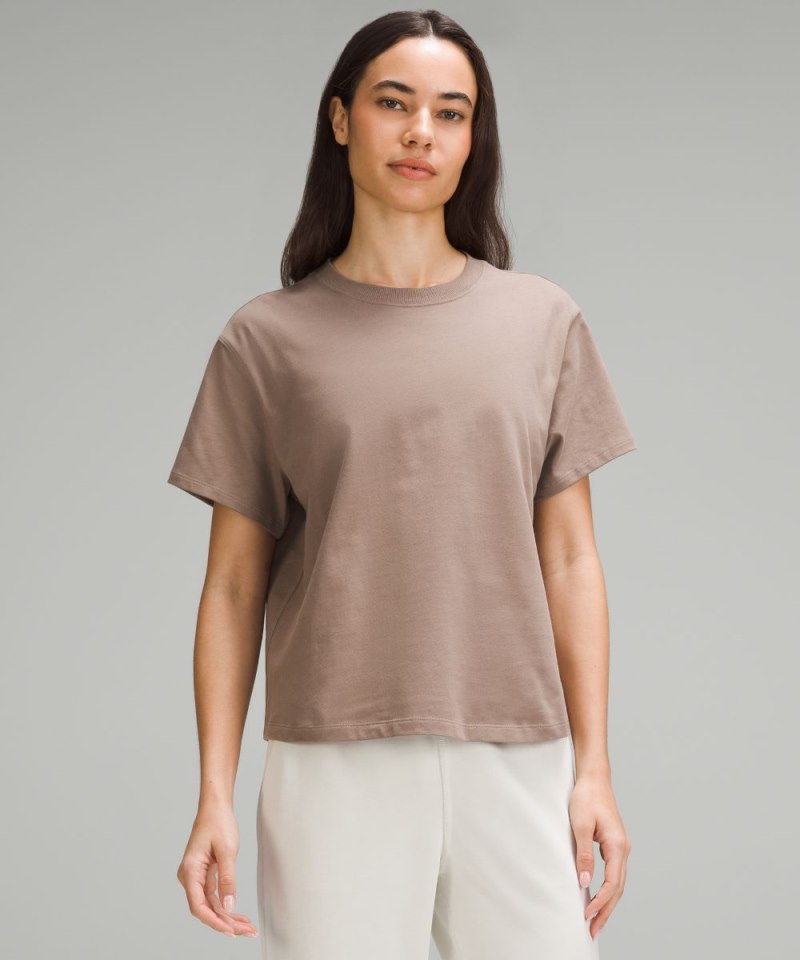 Lululemon | Women's Relaxed-Fit Cotton Jersey T-Shirt Taupetastic