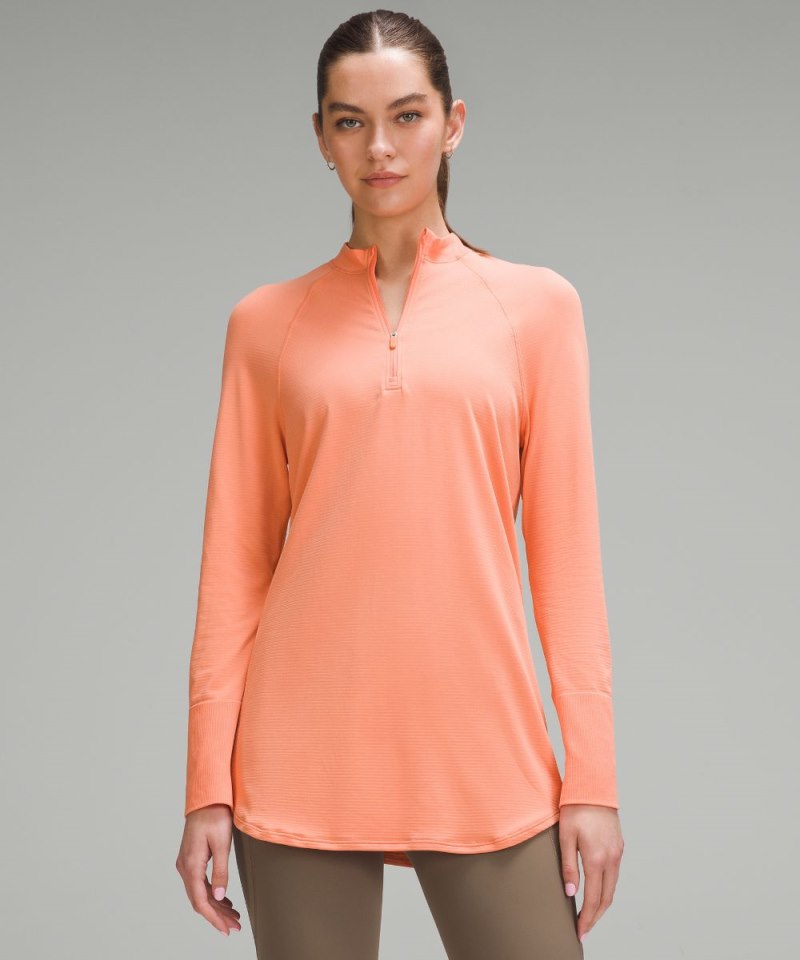 Lululemon | Women's Swiftly Relaxed Long-Length Half Zip Coral Kiss / Coral Kiss