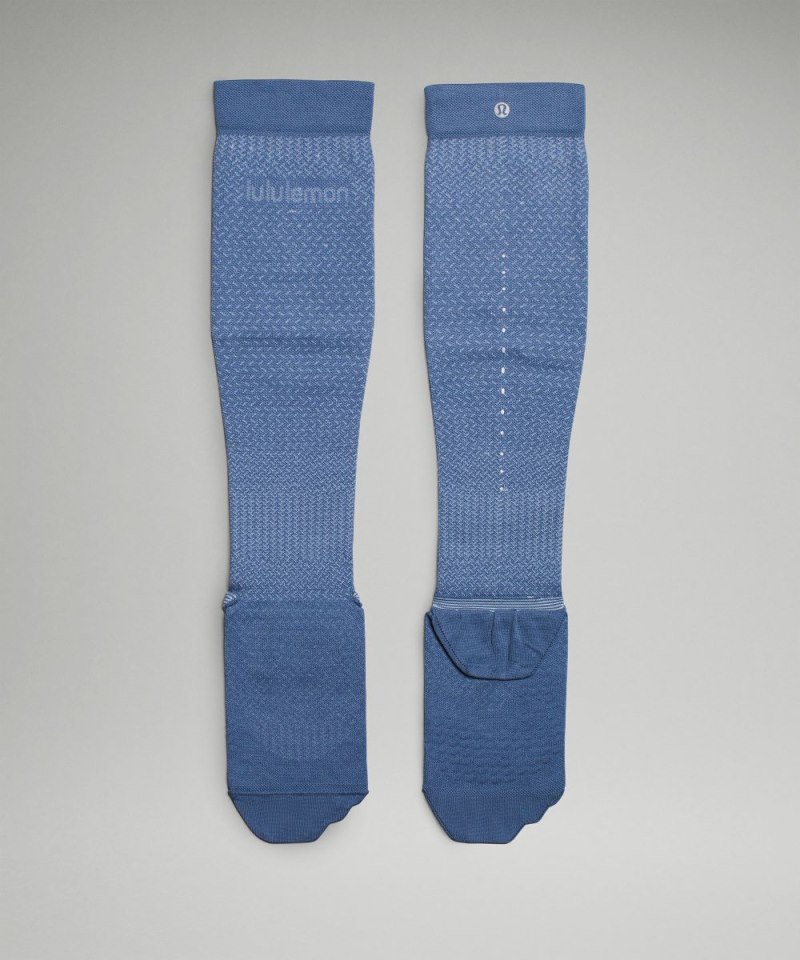 Lululemon | Women's WoMicroPillow Compression Knee-High Running Socks Light Cushioning Oasis Blue