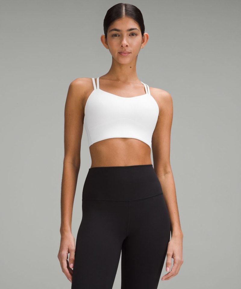 Lululemon | Women's Like a Cloud Ribbed Longline Bra Light Support, B / C Cup White