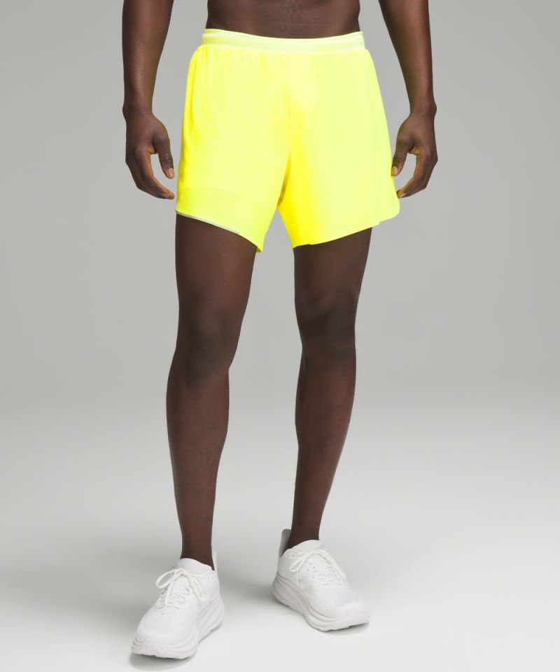 Lululemon | Men's Fast and Free Lined Short 6"L Highlight Yellow