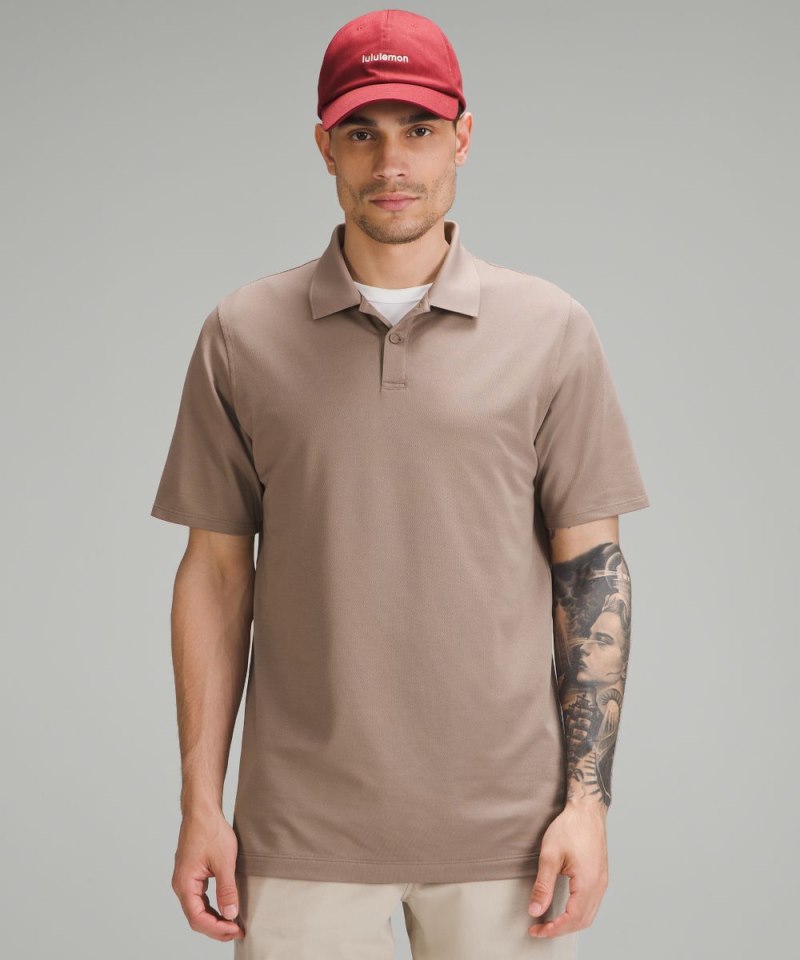 Lululemon | Men's Classic-Fit Pique Short-Sleeve Polo Shirt Taup