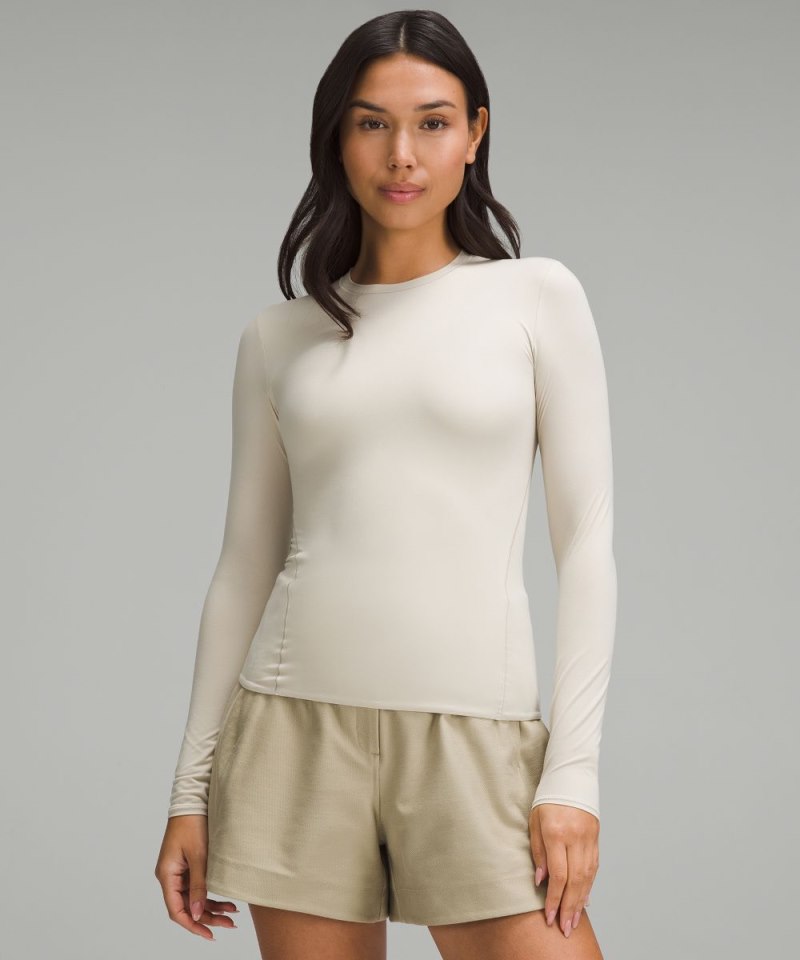 Lululemon | Women's Wundermost Ultra-Soft Nulu Crewneck Long-Sleeve Shirt Mojave Tan