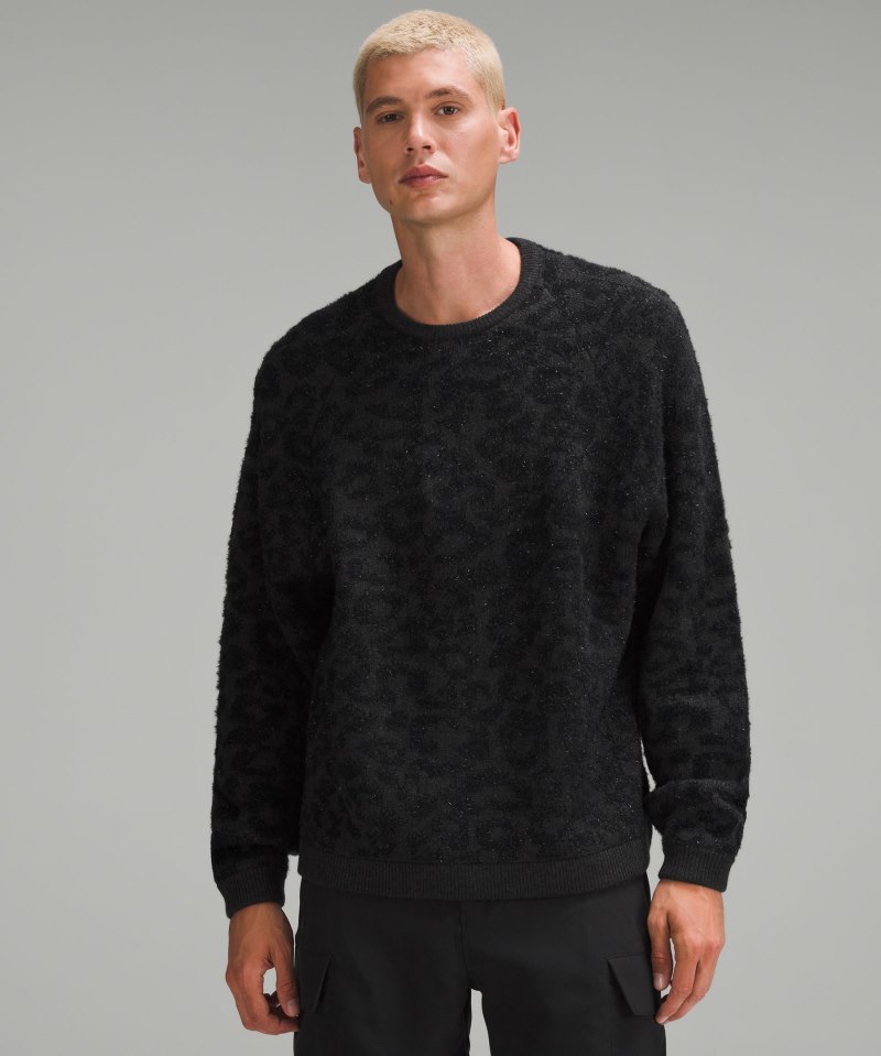 Lululemon | Men's Wool-Blend Jacquard Sweater Knit Leopard Graph