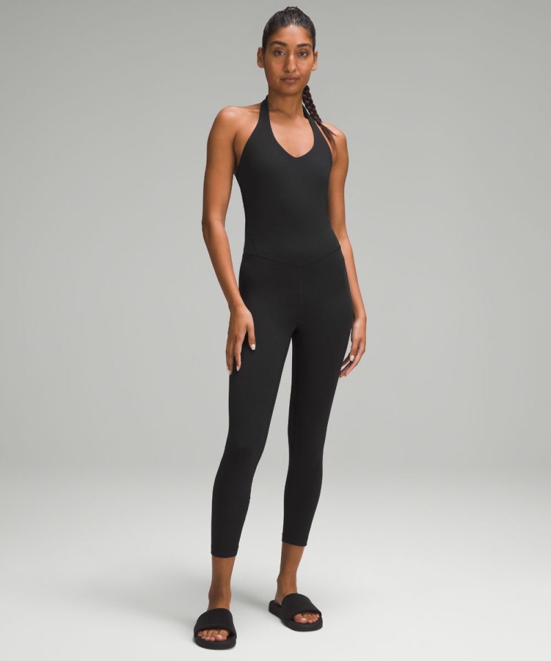 Lululemon | Women's Align Halter Bodysuit 25"L Black