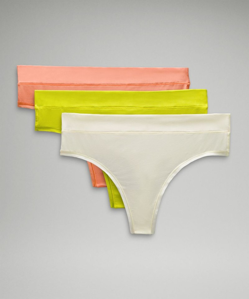 Lululemon | Women's UnderEase High-Rise Thong Underwear 3 Pack S