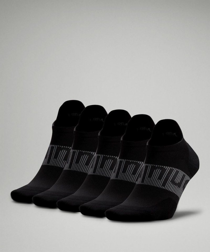 Lululemon | Men's Power Stride Tab Socks 5 Pack Black