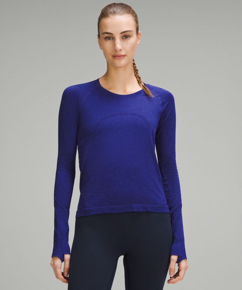 Lululemon | Women's Swiftly Tech Long-Sleeve Shirt 2.0 Waist Length Larkspur / Larkspur