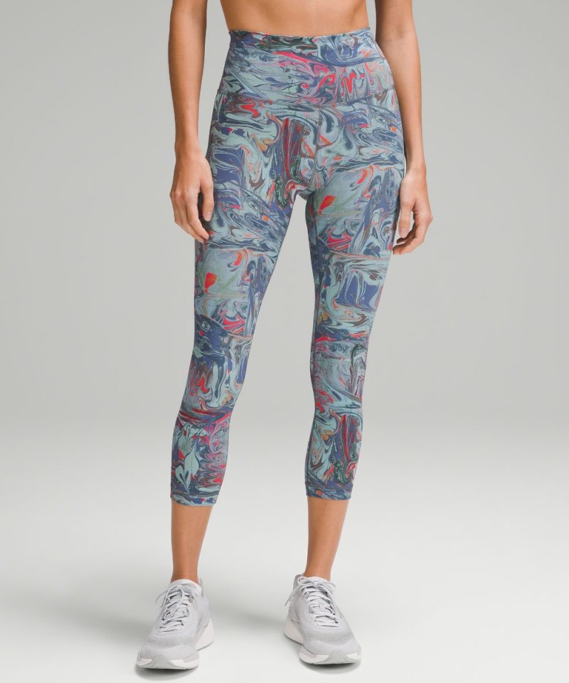 Lululemon | Women's Wunder Train High-Rise Crop 23"L Mountain Marble Multi