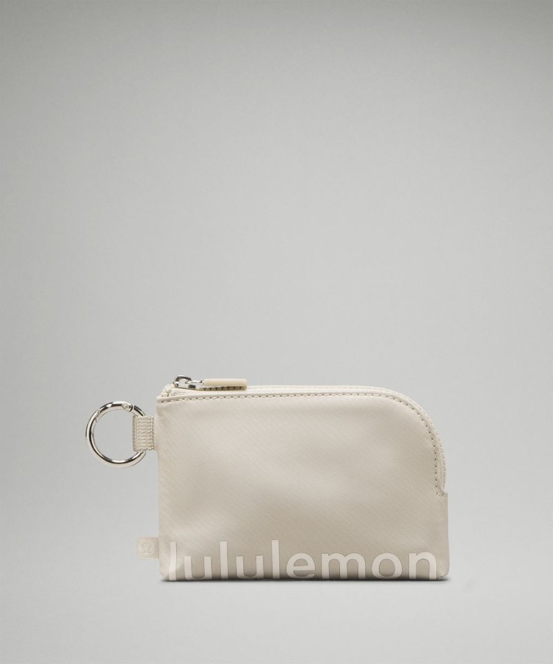 Lululemon | Women's Clippable Card Pouch Raw Linen / White Opal