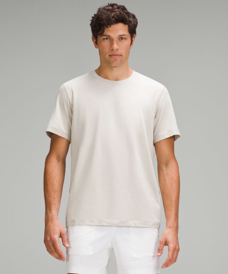 Lululemon | Men's Soft Jersey Short-Sleeve Shirt Heathered Mojave Tan / Heathered Bone