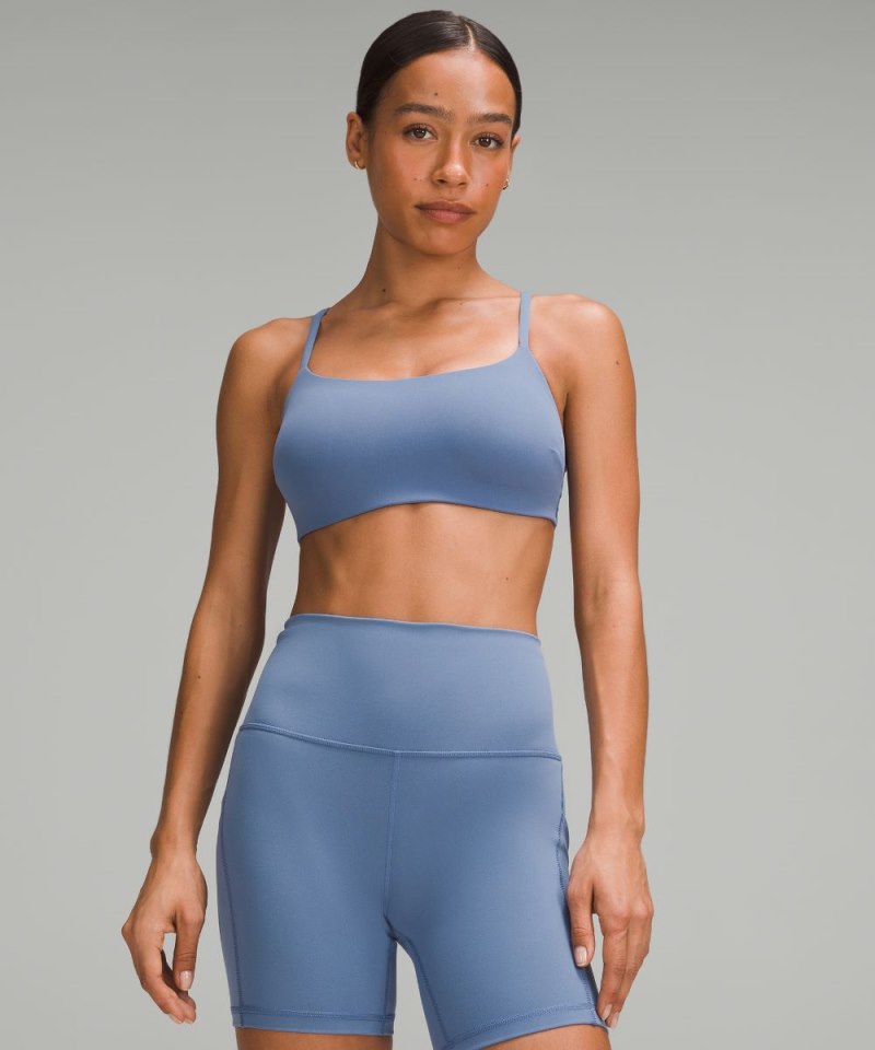 Lululemon | Women's Wunder Train Strappy Racer Bra Light Support, C / D Cup Oasis Blue