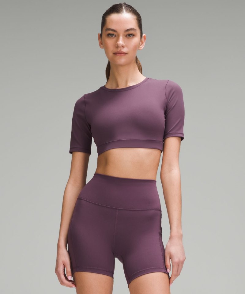 Lululemon | Women's Wunder Train Super-Cropped T-Shirt Grape Thistle