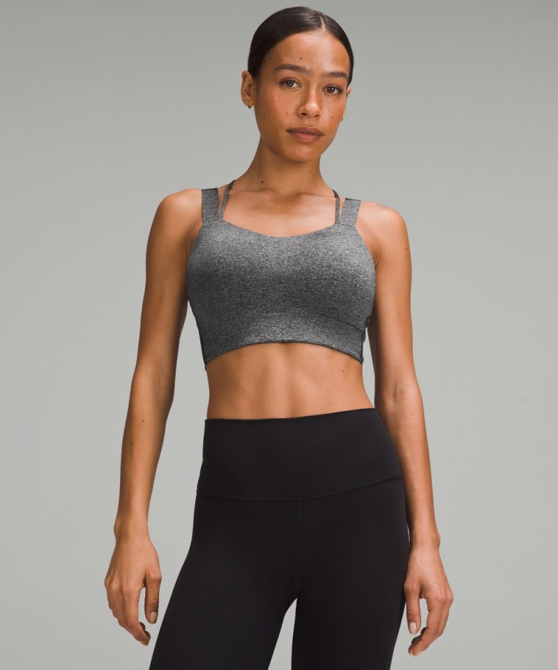 Lululemon | Women's Like a Cloud Longline Bra Light Support, D / DD Cup Heathered Black