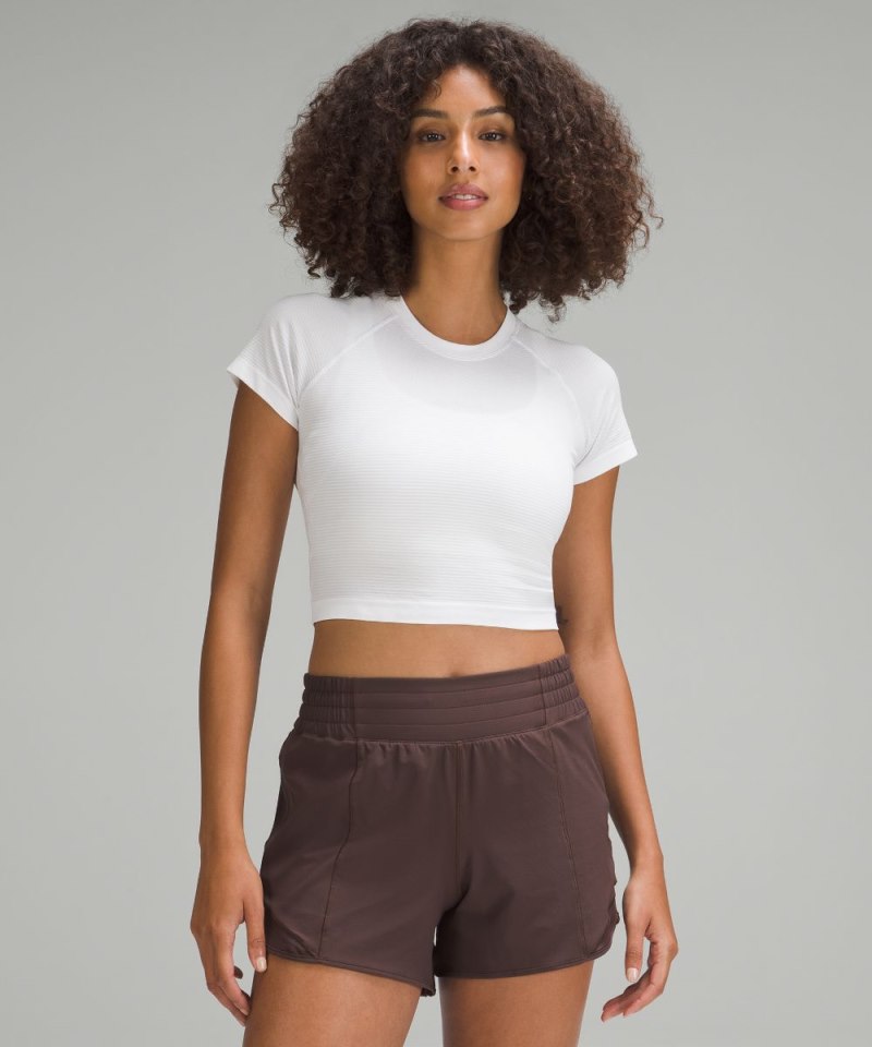 Lululemon | Women's Swiftly Tech Cropped Short-Sleeve Shirt 2.0 White / White