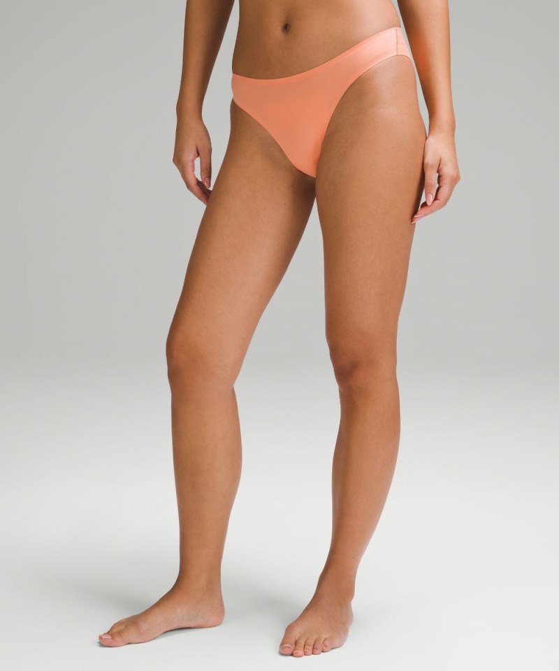 Lululemon | Women's Wundermost Ultra-Soft Nulu Mid-Rise Bikini Underwear Coral Kiss