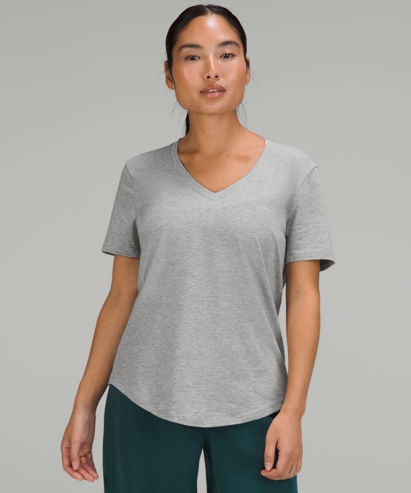 Lululemon | Women's Love V-Neck T-Shirt Heathered Core Medium Grey