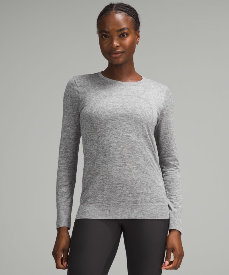 Lululemon | Women's Swiftly Relaxed Long-Sleeve Shirt Slate / White