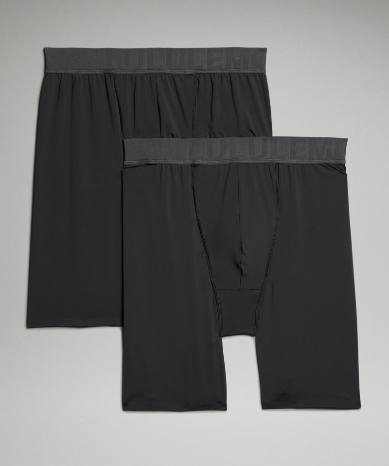 Lululemon | Men's Built to Move Long Boxer 7"L 2 Pack Black / Bl